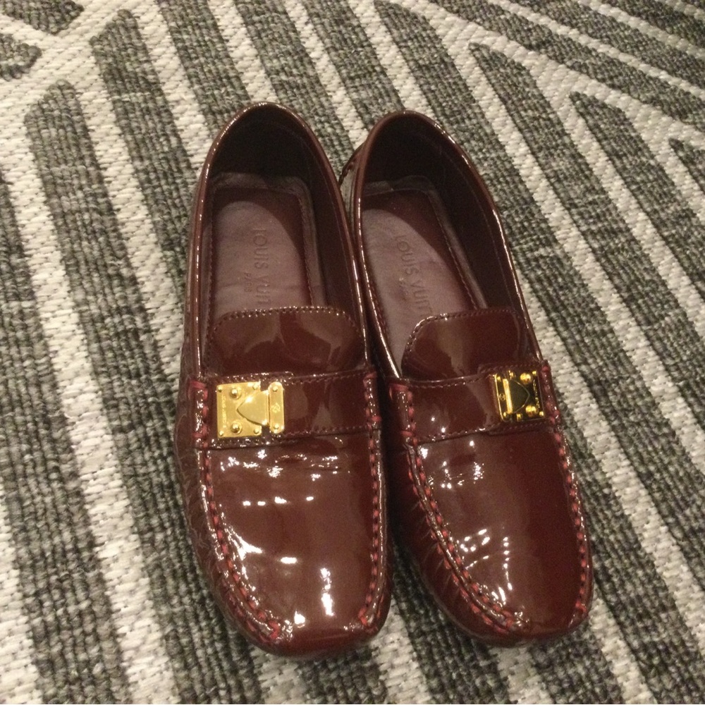 Louis Vuitton Burgundy Moccasin